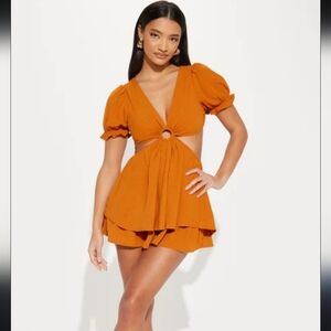 Orange romper size medium